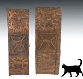 2 AFRICAN HUT DOORS SENUFO TRI