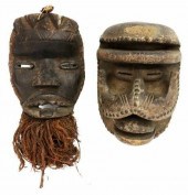 (2) AFRICAN TRIBAL CARVED WOOD