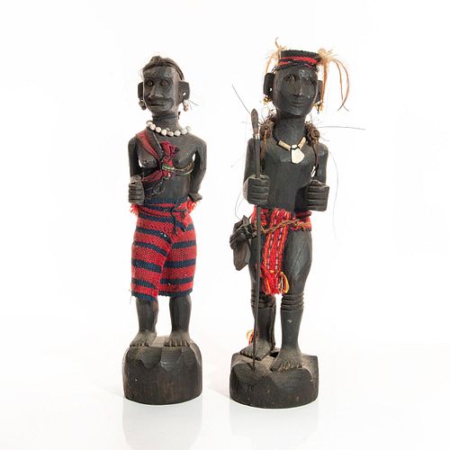 2 AFRICAN TRIBAL WOOD CARVINGS OF