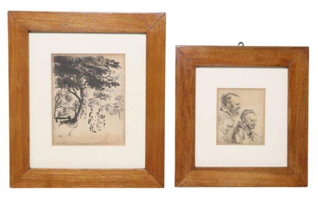 (2) AFTER REMBRANDT ETCHING THREE