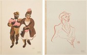 2 AL HIRSCHFELD PENCIL SIGNED