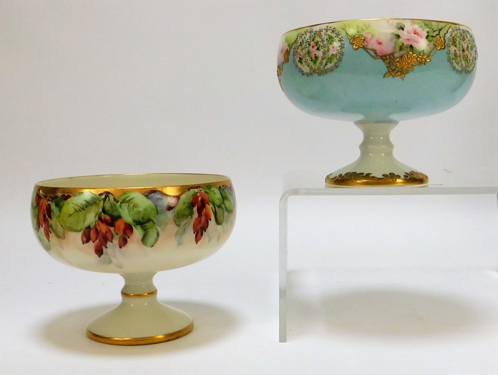 2 AMERICAN BELLEEK PORCELAIN FLORAL