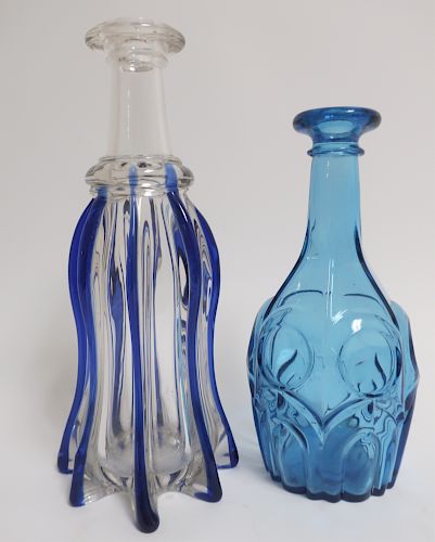 2 AMERICAN BLOWN MOLD GLASS