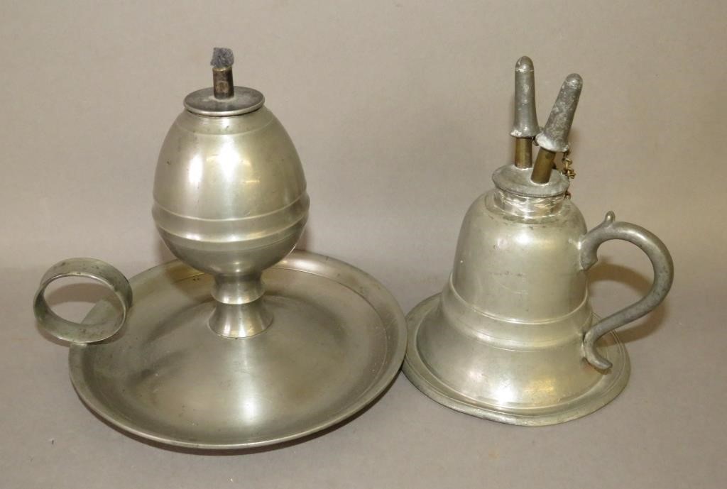2 AMERICAN BRITANNIA LAMPSca. mid