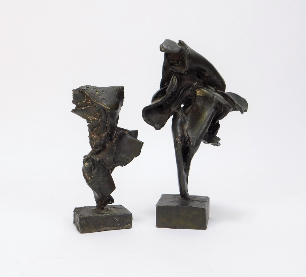 2 AMERICAN BRUTALIST BRONZE