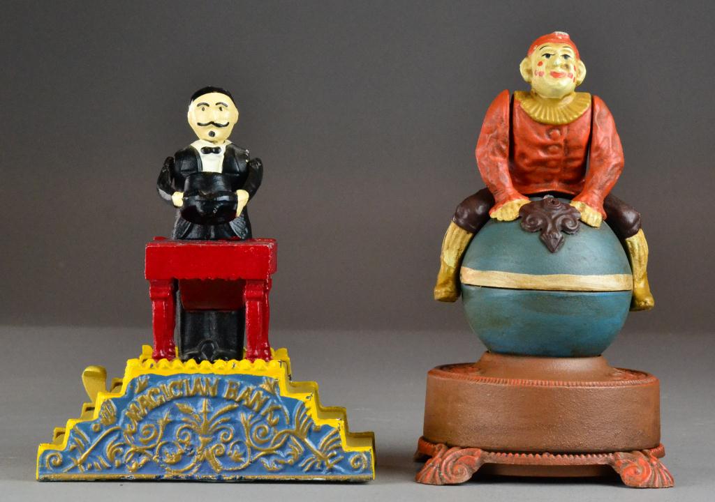 (2) American Cast Iron Figural