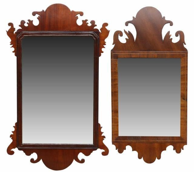(2) AMERICAN CHIPPENDALE MAHOGANY