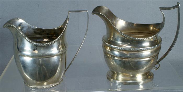 (2) American coin silver cream