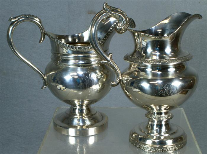 2 American coin silver cream
