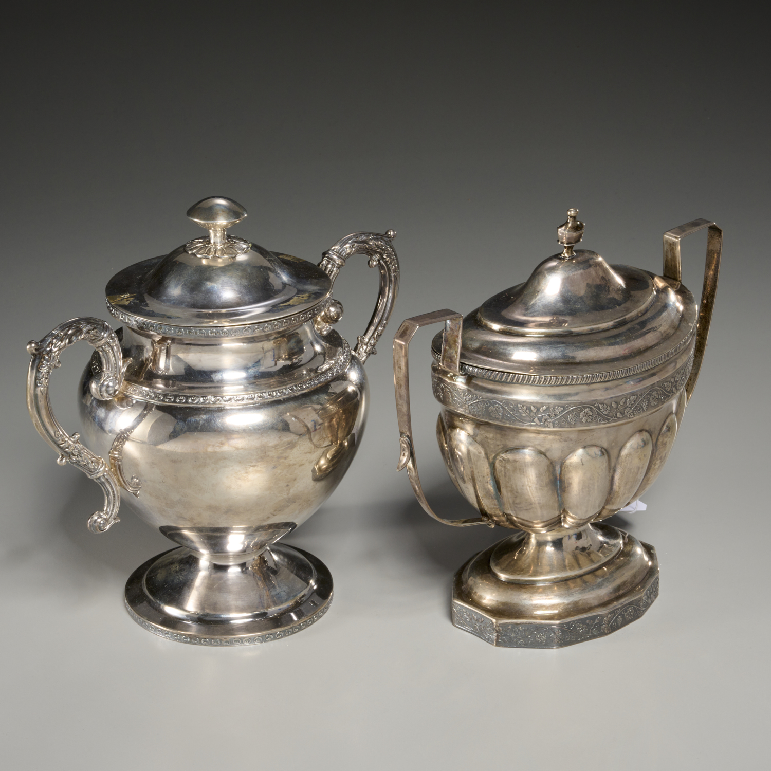(2) AMERICAN COIN SILVER LIDDED