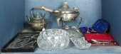 2 AMERICAN CUT GLASS CRUET TRA