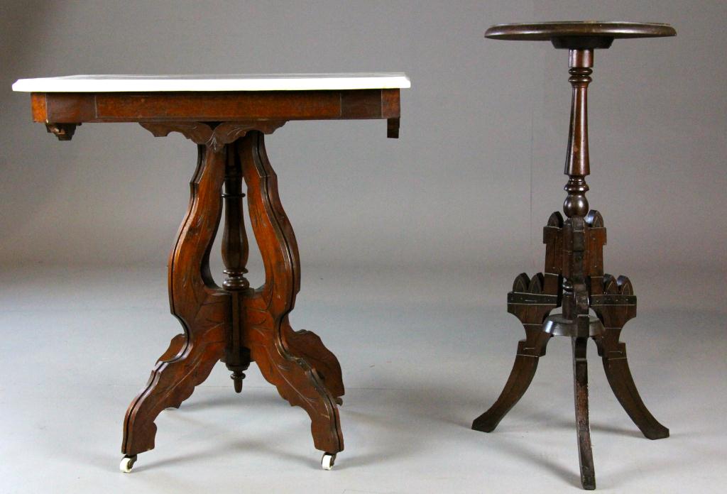 (2) American Eastlake Hall Table