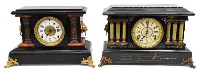 (2) AMERICAN MANTEL SHELF CLOCKS,