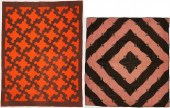 2 AMERICAN QUILTS, LOG CABIN S