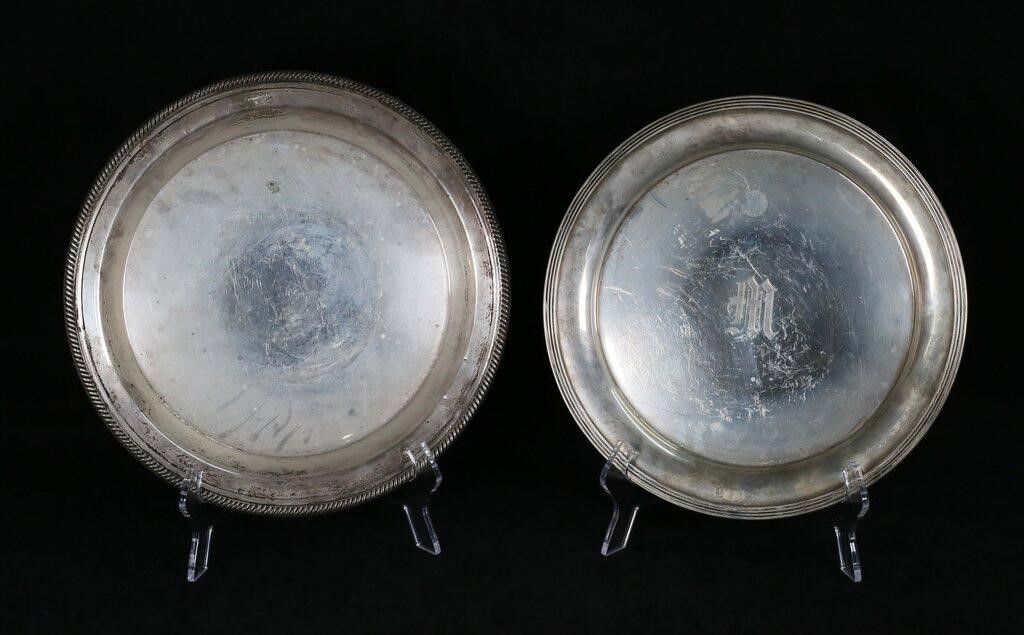 2 AMERICAN STERLING SILVER TRAYS2