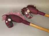 2 AMISH CRAFTED BROOMSTICK HOR