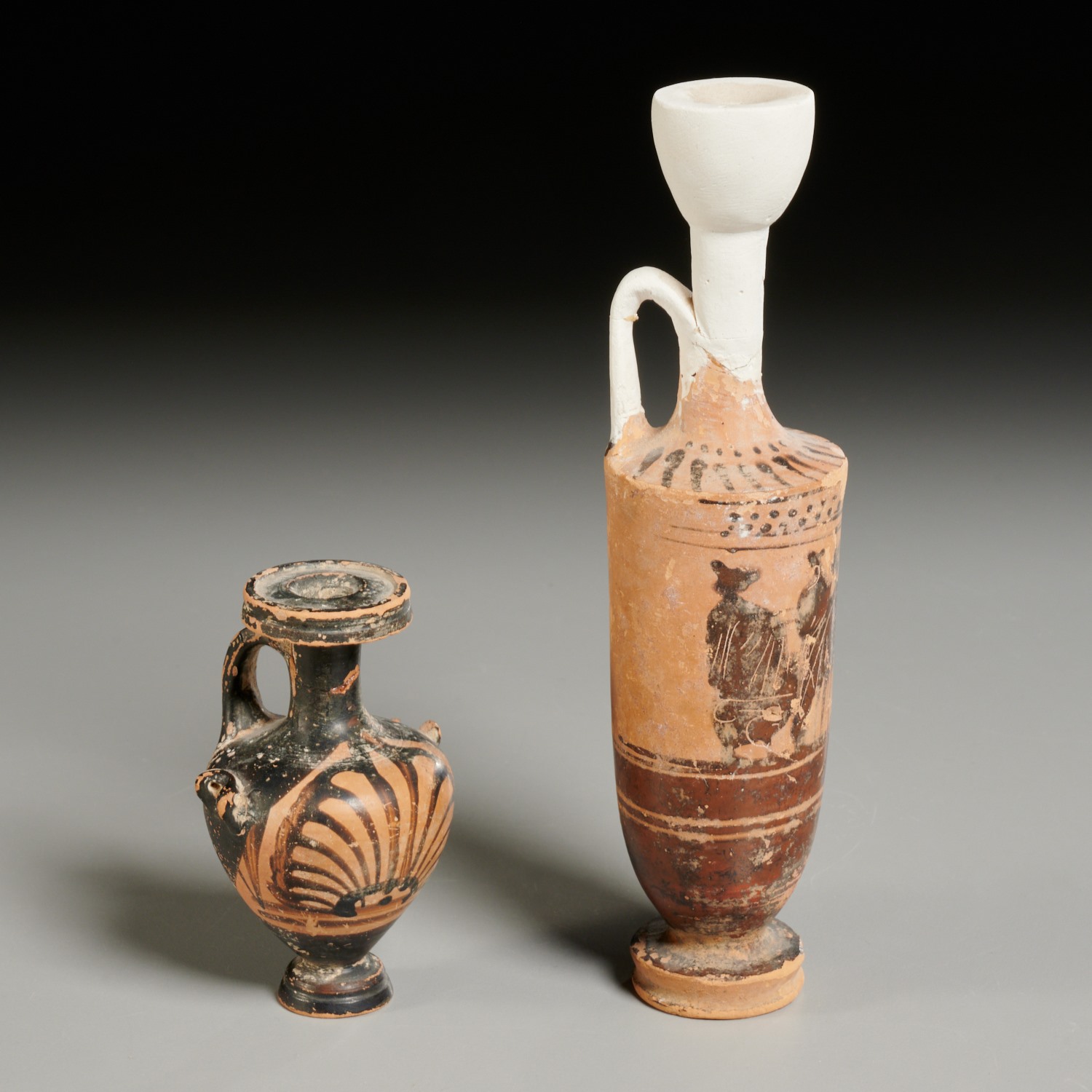 (2) ANCIENT GREEK ATTIC BLACK