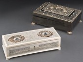 (2) Anglo-Indian ivory boxes i
