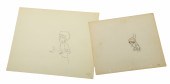 (2) Animation drawings, c/o MG