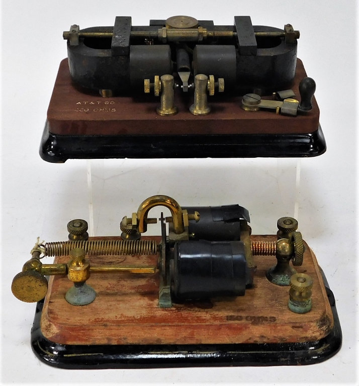 2 ANTIQUE AMERICAN MORSE CODE