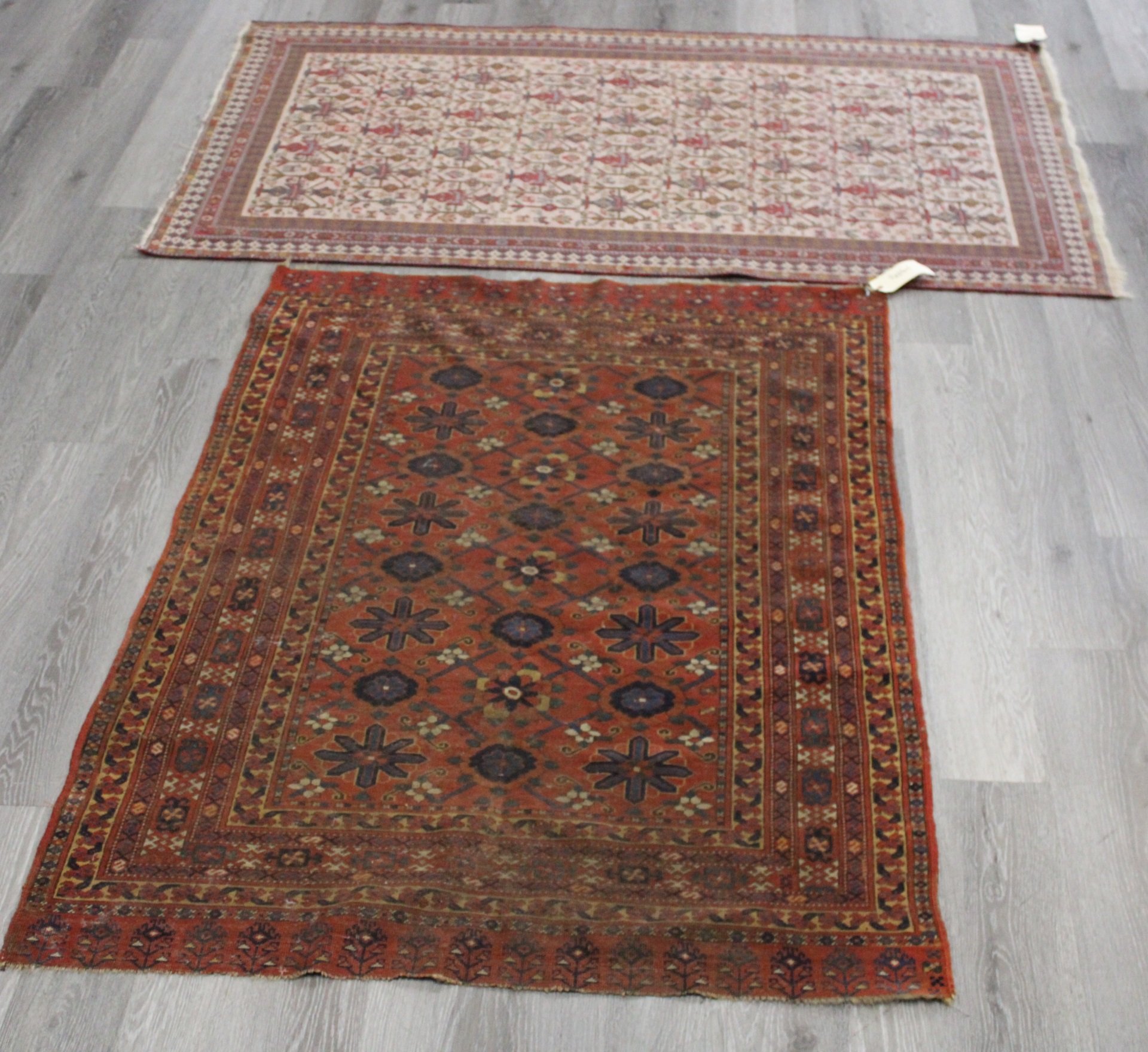 2 ANTIQUE AND FINELY HAND WOVEN
