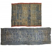 (2) ANTIQUE BAMILEKE INDIGO DY