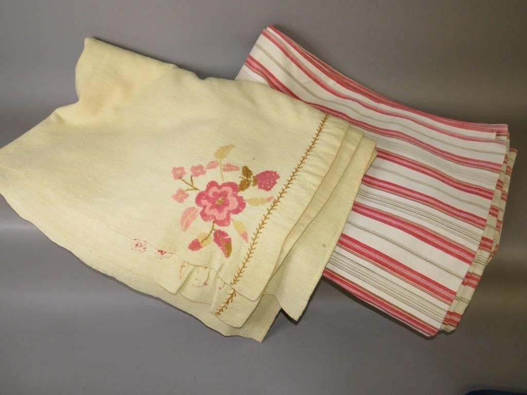 2 ANTIQUE BEDDING ACCESSORIESca.