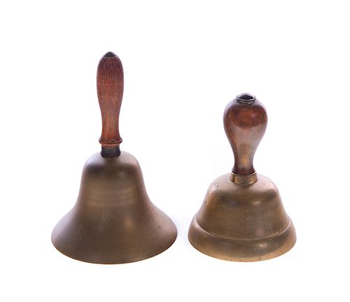 2 ANTIQUE BRASS BELLSExcellent