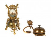 (2) ANTIQUE BRASS DESK BELLSTw