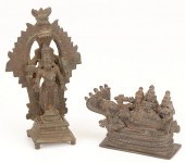 2 ANTIQUE BRONZE STATUES OF VI