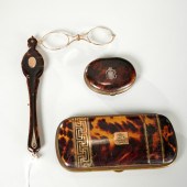(2) ANTIQUE CASES & LORGNETTE