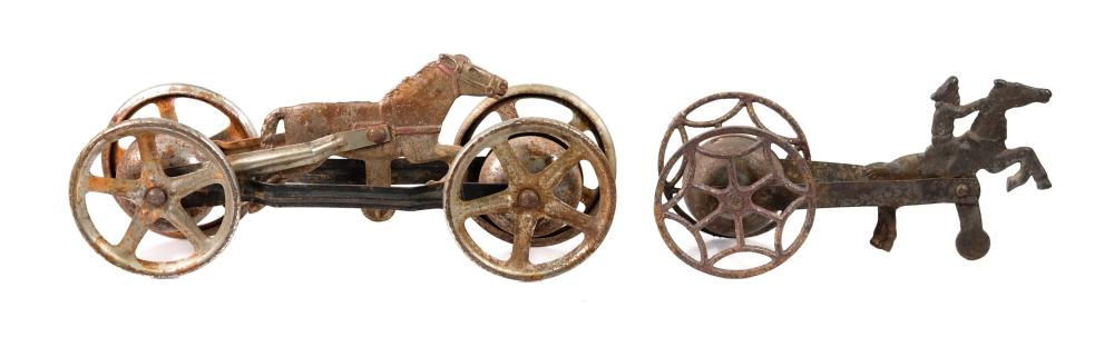 2 ANTIQUE CAST IRON PULL TOYS