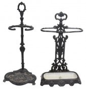 (2) ANTIQUE CAST IRON UMBRELLA