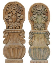 (2) ANTIQUE CONTINENTAL CARVED