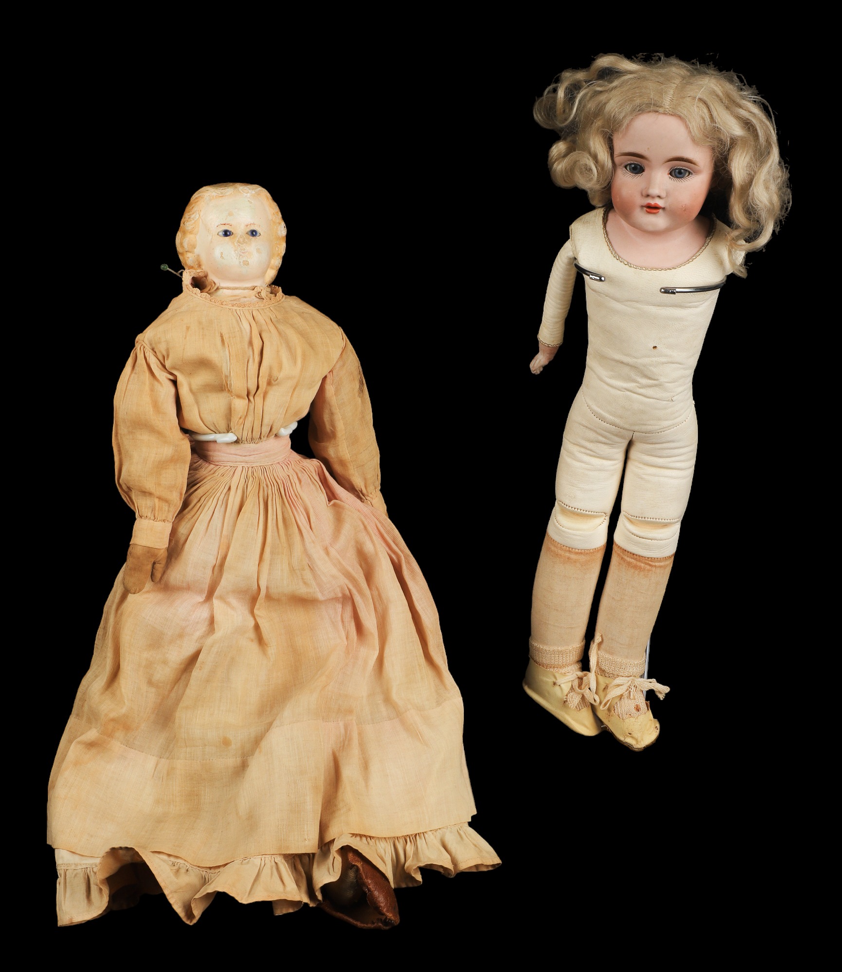 (2) Antique dolls, c/o Kestner