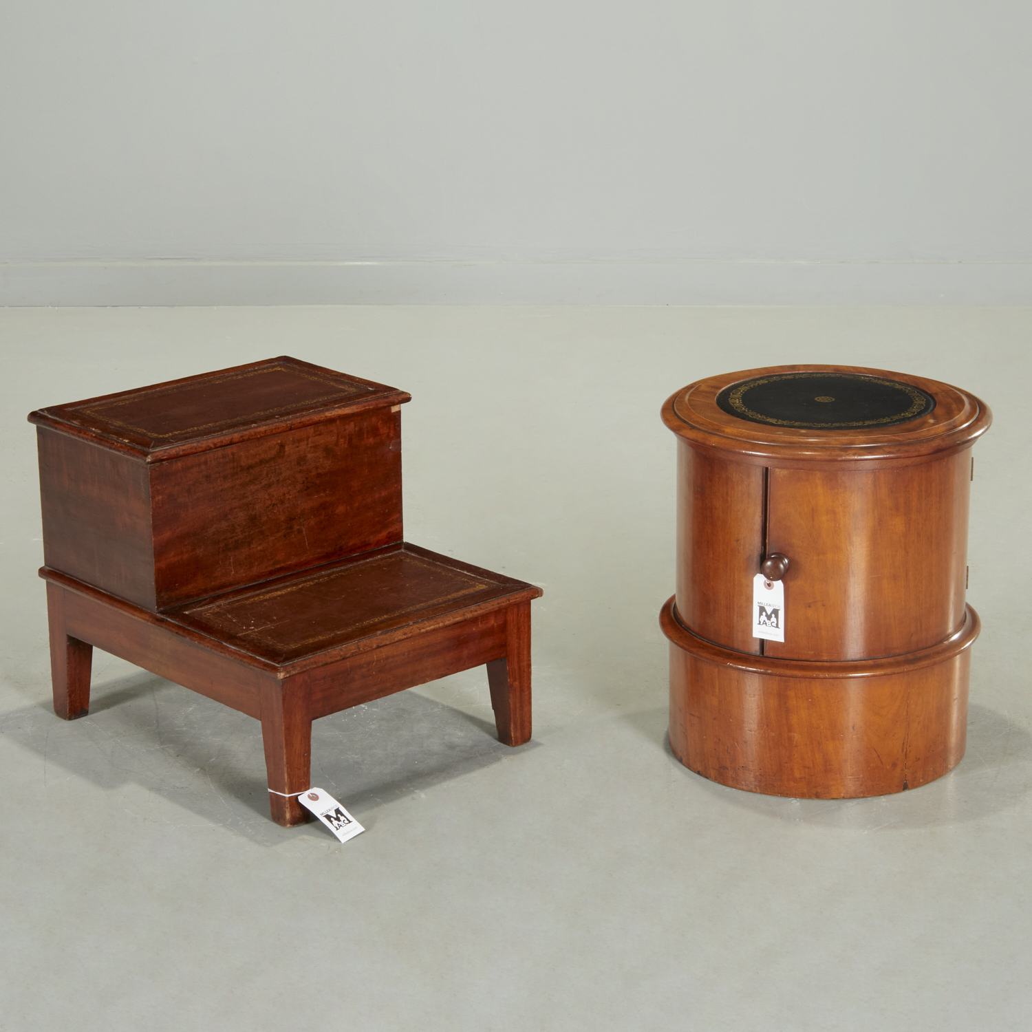 (2) ANTIQUE ENGLISH MAHOGANY
