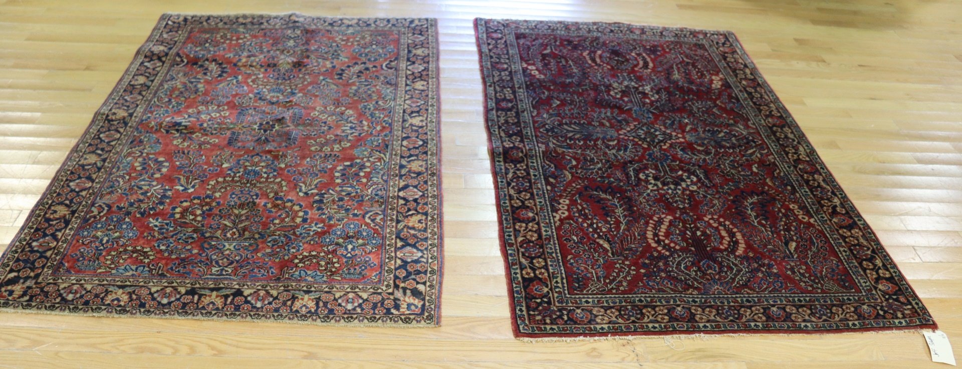 2 ANTIQUE & FINELY HAND WOVEN