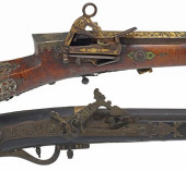 (2) ANTIQUE FLINTLOCK LONG GUN