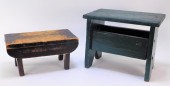 2 ANTIQUE FOLK ART BOOT JACK C
