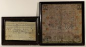 2 ANTIQUE FOLK ART SCHOOL GIRL