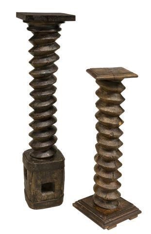 (2) ANTIQUE FRENCH GRAPE PRESS