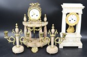 2 ANTIQUE FRENCH MARBLE CLOCKS