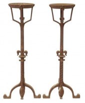 (2) ANTIQUE FRENCH WROUGHT IRO