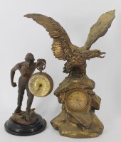 2 ANTIQUE GILT METAL FIGURAL C