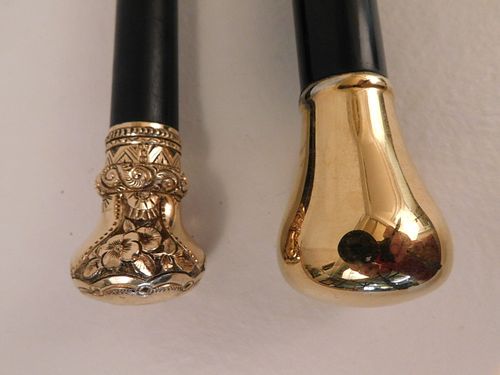2 ANTIQUE GOLD FILLED CANES2