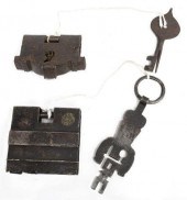 (2) ANTIQUE HAND FORGED IRON L