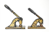 2 ANTIQUE HAND PAINTED CAST IR