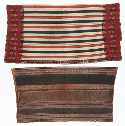 2 ANTIQUE HILLTRIBE TEXTILES FROM