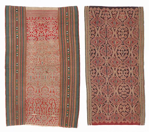 2 ANTIQUE IBAN WOMAN'S SKIRT IKAT