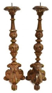 (2) ANTIQUE ITALIAN CARVED WOO